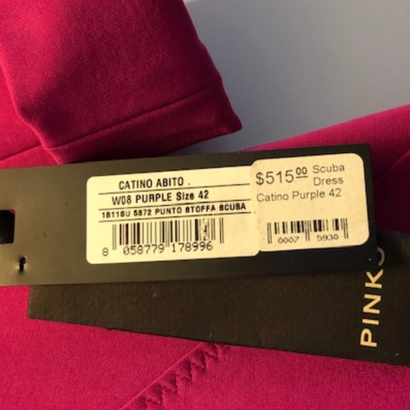 PINKO Catino Fuschia Scuba Dress - NWT - Picture 4 of 4